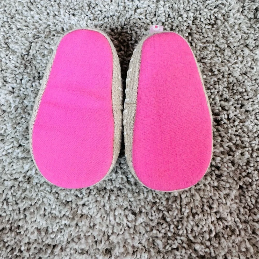 Baby girl shoes summer walker crawler shoes pink espadrille crochet size 1 - Picture 4 of 6